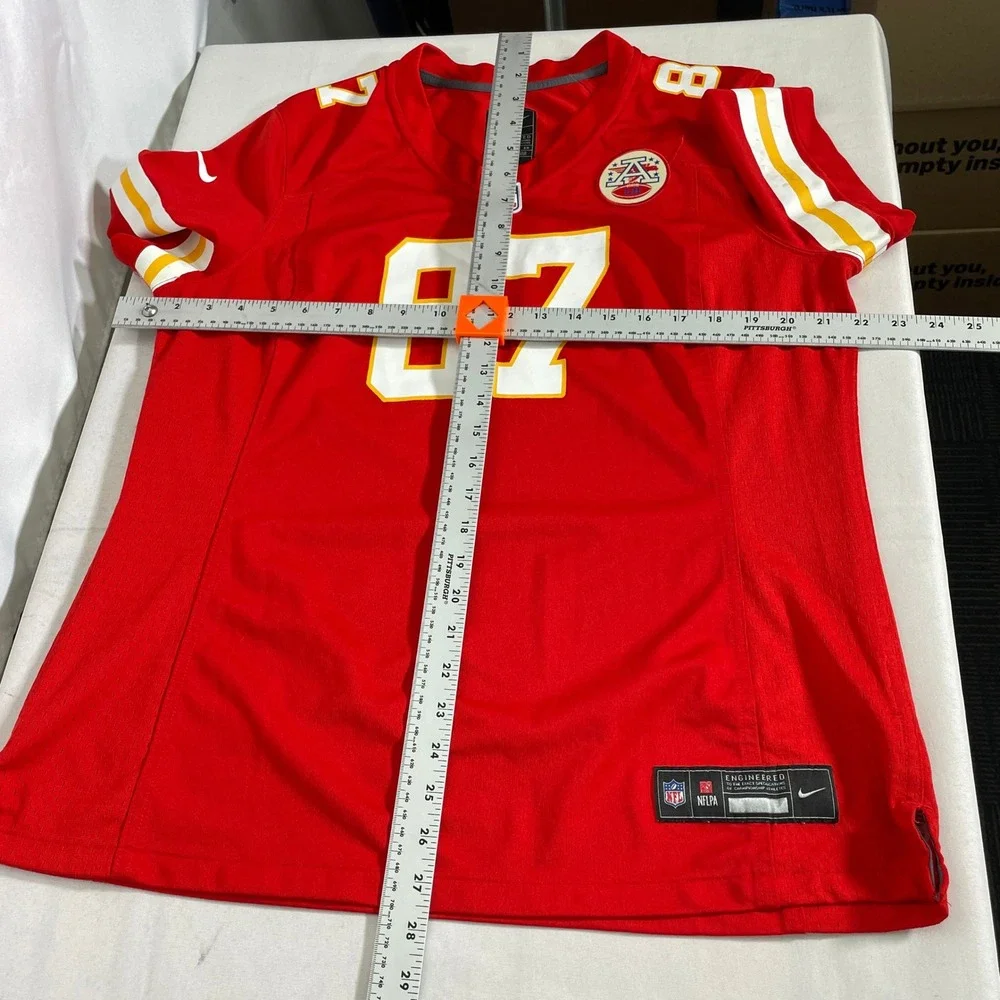 Travis Kelce #87 Kansas City Chiefs NFL Nike Red Game Jersey Women's XL